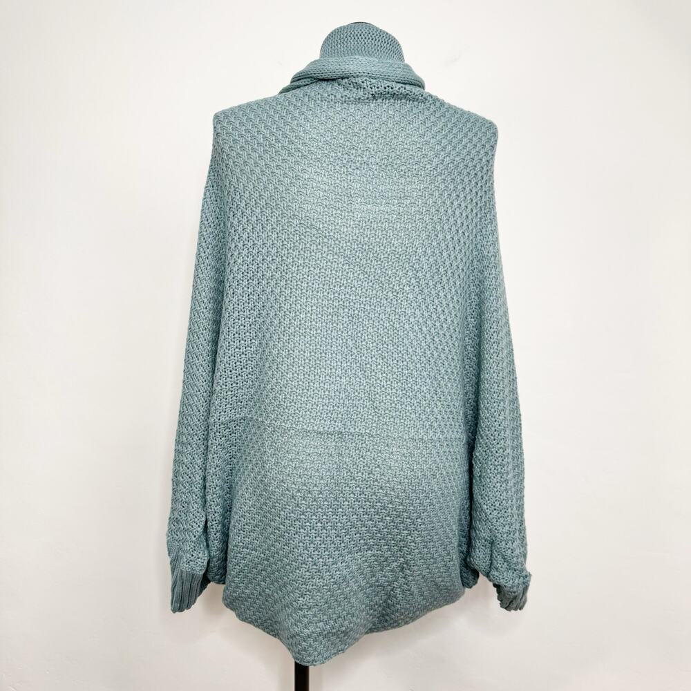 NWT Davi & Dani Dolman Sleeve Knit Pattern Cardigan Blue Casual Boho Size 3XL - Picture 6 of 14